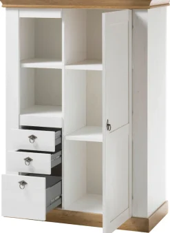 Home affaire Highboard »Cremona, Schrank im Landhausstil, Wohnzimmerschrank, Mehrzweckschrank« Metallgriffe, ausreichend Stauraum, vielseitig einsetzbar, 139 cm hoch