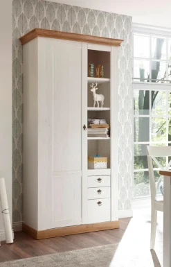 Home affaire Highboard »Cremona, Schrank, Wohnzimmerschrank, Mehrzweckschrank, Regal« im Landhausstil, ausreichend Stauraum, vielseitig, 204 cm hoch
