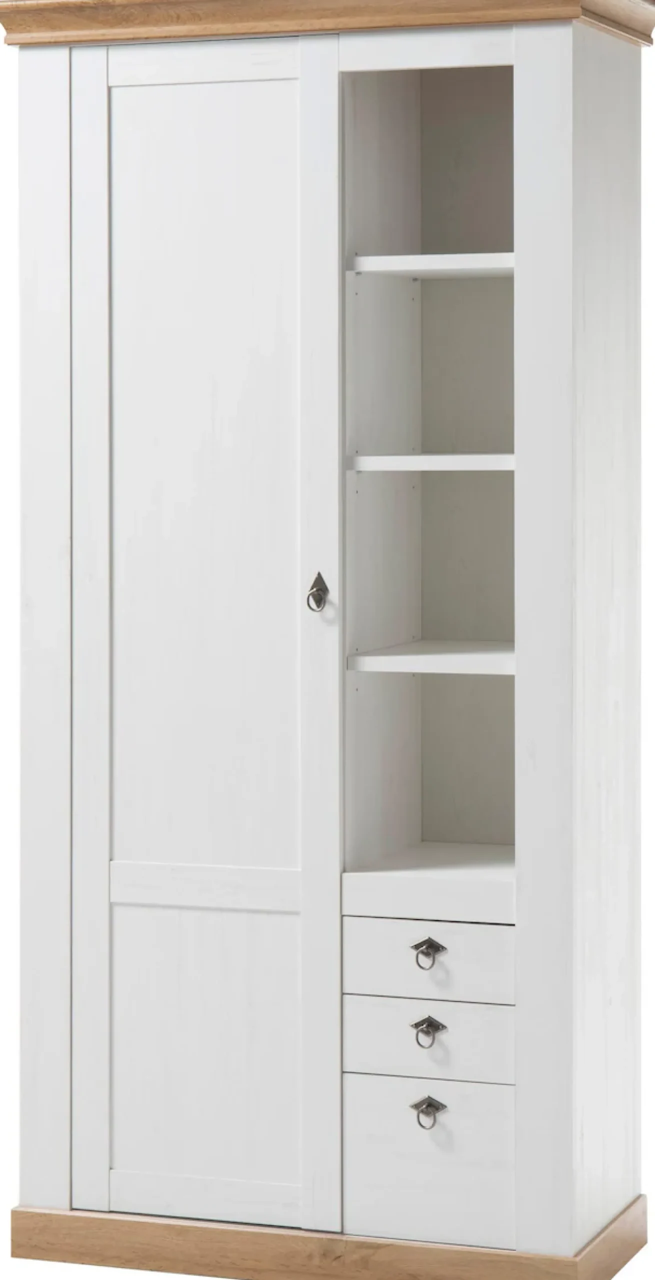 Home affaire Highboard »Cremona, Schrank, Wohnzimmerschrank, Mehrzweckschrank, Regal« im Landhausstil, ausreichend Stauraum, vielseitig, 204 cm hoch