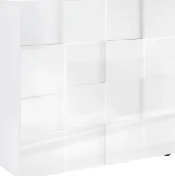 Home affaire Highboard »Dama Höhe 111 cm, Breite 121 cm, Kommode 2 Türen, Hochkommode« Front in 3D-Optik, viel Stauraum, verschiedene Farben