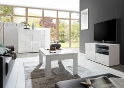 Home affaire Highboard »Dama Höhe 111 cm, Breite 121 cm, Kommode 2 Türen, Hochkommode« Front in 3D-Optik, viel Stauraum, verschiedene Farben
