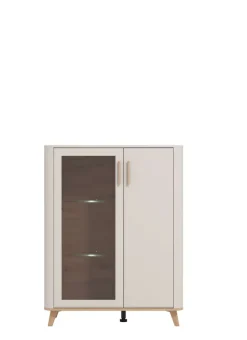 Home affaire Highboard »Darwen Sideboard, Kommode, Anrichte, Schrank, Vitrine« Abgerundete Kanten, matte Kaschmir-Oberflächen, mit 4 Böden