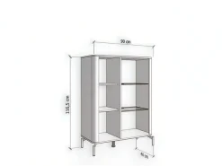 Home affaire Highboard »Darwen Sideboard, Kommode, Anrichte, Schrank, Vitrine« Abgerundete Kanten, matte Kaschmir-Oberflächen, mit 4 Böden