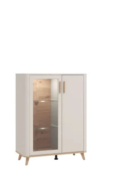 Home affaire Highboard »Darwen Sideboard, Kommode, Anrichte, Schrank, Vitrine« Abgerundete Kanten, matte Kaschmir-Oberflächen, mit 4 Böden