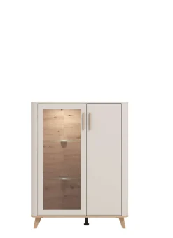 Home affaire Highboard »Darwen Sideboard, Kommode, Anrichte, Schrank, Vitrine« Abgerundete Kanten, matte Kaschmir-Oberflächen, mit 4 Böden