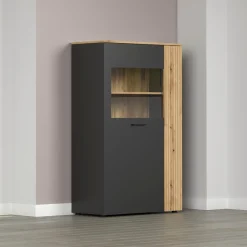 Home affaire Highboard »Estepona« 1 Stk. tlg. Highboard mit 2 Türen - (B/T/H) 90/42/146 cm