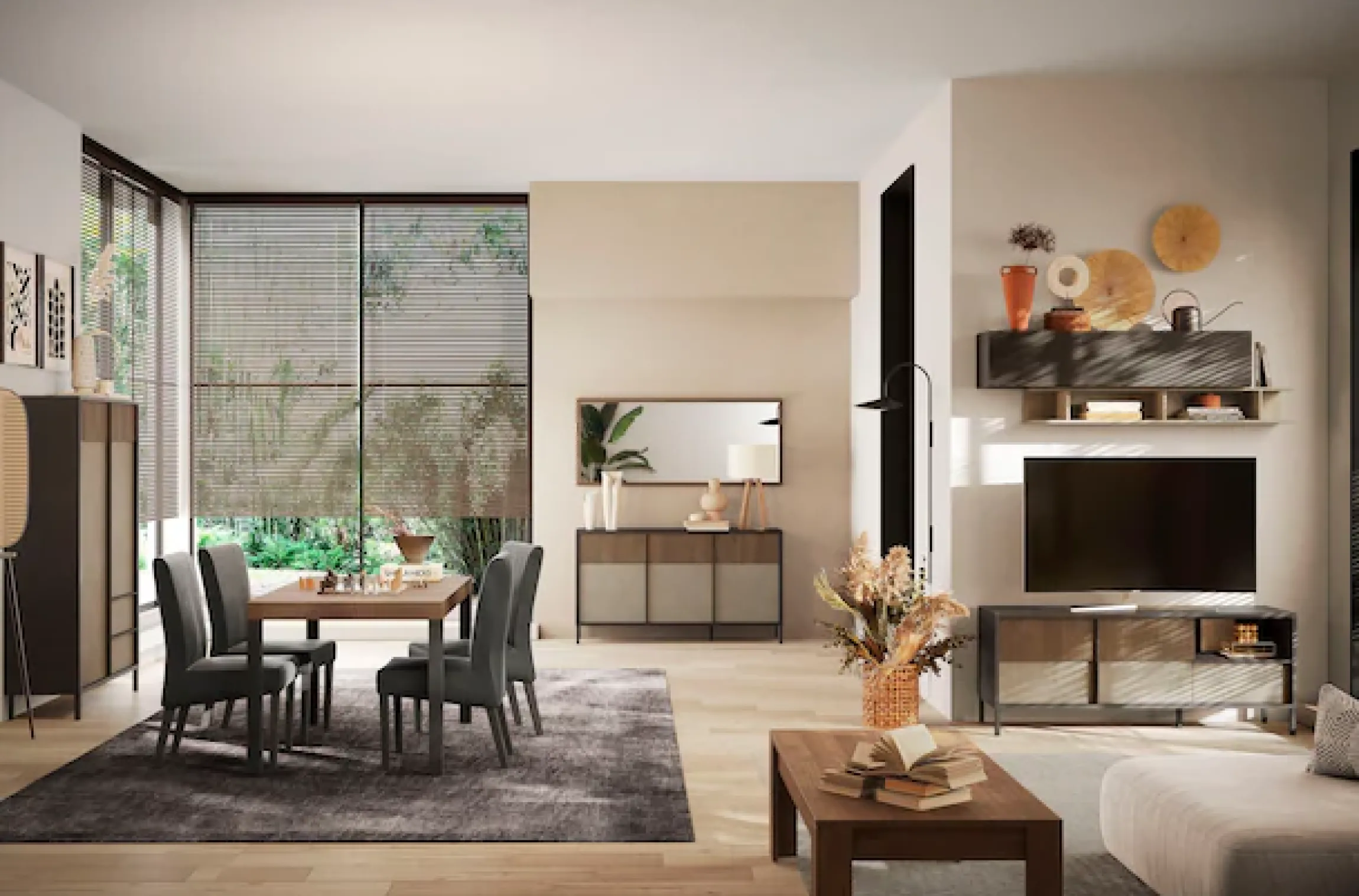 Home affaire Highboard »Everest Höhe 177 cm, Kommode mit 2 Türen u. 2 Schubkästen« Sideboard, Schrank, Soft/Self Closing, Korpus 22 mm