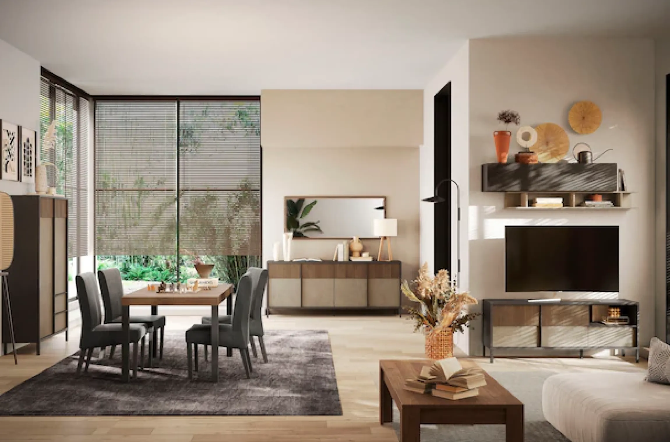 Home affaire Highboard »Everest Höhe 177 cm, Kommode mit 2 Türen u. 2 Schubkästen« Sideboard, Schrank, Soft/Self Closing, Korpus 22 mm