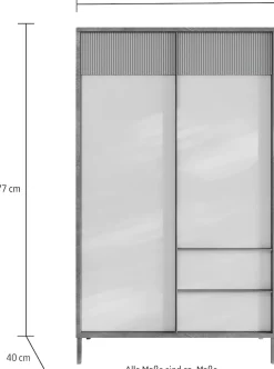 Home affaire Highboard »Everest Höhe 177 cm, Kommode mit 2 Türen u. 2 Schubkästen« Sideboard, Schrank, Soft/Self Closing, Korpus 22 mm