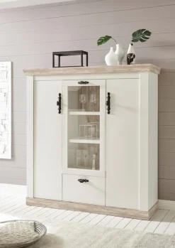 Home affaire Highboard »Florenz« im romantischen Landhaus-Look, Breite 140 cm