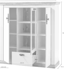 Home affaire Highboard »Florenz« im romantischen Landhaus-Look, Breite 140 cm