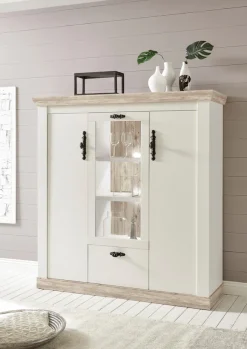 Home affaire Highboard »Florenz« im romantischen Landhaus-Look, Breite 140 cm