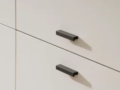 Home affaire Highboard »Fredericia, Hochkommode, modernder Stauraum in Kaschmir« zeitlos, schwarze Metallgriffe und -füße, ausreichend Stauraum
