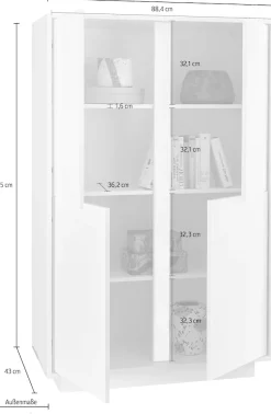 Home affaire Highboard »Ice« grifflos