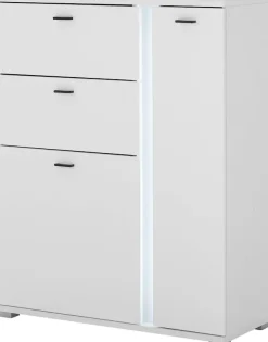 Home affaire Highboard »LONG ISLAND« 1 Stk. tlg. in moderner Trendfarbe,inklusive senkrechter Beleuchtung,Breite 100 cm