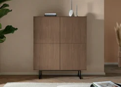 Home affaire Highboard »Lund, moderner Schrank, Kommode mit Kufengestell« optisch dünner Oberboden, hochwertige Optik, ausreichend Stauraum