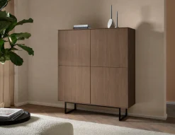 Home affaire Highboard »Lund, moderner Schrank, Kommode mit Kufengestell« optisch dünner Oberboden, hochwertige Optik, ausreichend Stauraum