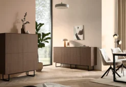 Home affaire Highboard »Lund, moderner Schrank, Kommode mit Kufengestell« optisch dünner Oberboden, hochwertige Optik, ausreichend Stauraum
