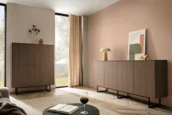 Home affaire Highboard »Lund, moderner Schrank, Kommode mit Kufengestell« optisch dünner Oberboden, hochwertige Optik, ausreichend Stauraum