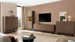 Home affaire Highboard »Lund, moderner Schrank, Kommode mit Kufengestell« optisch dünner Oberboden, hochwertige Optik, ausreichend Stauraum