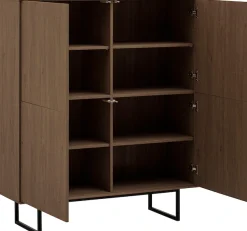 Home affaire Highboard »Lund, moderner Schrank, Kommode mit Kufengestell« optisch dünner Oberboden, hochwertige Optik, ausreichend Stauraum