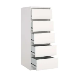 Home affaire Highboard »Naia, Hochkommode, 5 Schubladen, Aufbewahrung, grifflose Front« Modern, skandinavisches Design, Schmal, in mehrere Farben