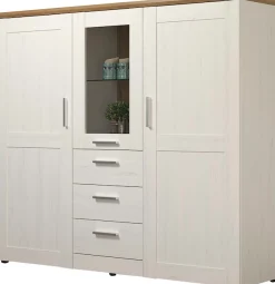 Home affaire Highboard »Nybro« Vitrine, wechselseitig montierbarer Türanschlag, Breite 159 cm