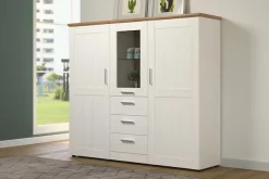 Home affaire Highboard »Nybro« Vitrine, wechselseitig montierbarer Türanschlag, Breite 159 cm