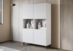 Home affaire Highboard »Phuket, Front MDF« Moderne Hochkommode ohne Griffe mit 10 Fächern, Breite 120 cm