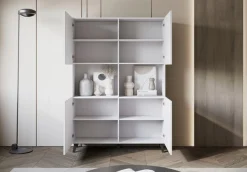 Home affaire Highboard »Phuket, Front MDF« Moderne Hochkommode ohne Griffe mit 10 Fächern, Breite 120 cm