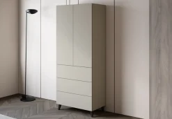 Home affaire Highboard »Phuket Hochschrank mit 2 Türen und 3 Schubladen« 1 Stk. tlg. Push-to-Open, verstellbare Einlegeböden und viel Stauraum