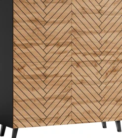 Home affaire Highboard »Phuket, Front MDF« moderne Kommode mit 4 Türen und 8 Fächern, Breite 120 cm