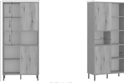 Home affaire Highboard »Pozzi« Höhe ca. 163 cm