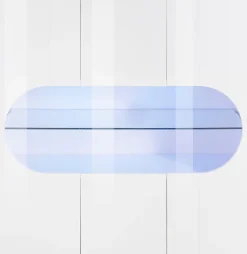 Home affaire Highboard »Real,Highboard,Kommode,Schrank mit 3 Türen,komplett hochglanz lackiert« mit 3 Türen, davon 2 aus Glas, mit einer großen Glasablage, Höhe 121