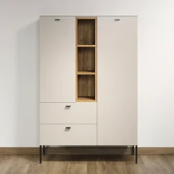 Home affaire Highboard »San Pedro« 1 Stk. tlg. Highboard, 2 Türen, 2 Schubkasten & Soft-Close - (B/T/H) 93/42/140 cm