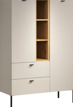 Home affaire Highboard »San Pedro« 1 Stk. tlg. Highboard, 2 Türen, 2 Schubkasten & Soft-Close - (B/T/H) 93/42/140 cm