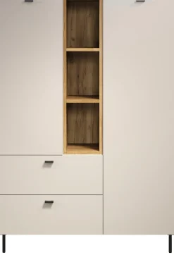 Home affaire Highboard »San Pedro« 1 Stk. tlg. Highboard, 2 Türen, 2 Schubkasten & Soft-Close - (B/T/H) 93/42/140 cm