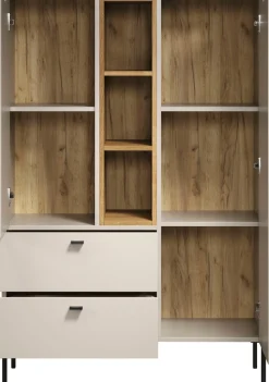 Home affaire Highboard »San Pedro« 1 Stk. tlg. Highboard, 2 Türen, 2 Schubkasten & Soft-Close - (B/T/H) 93/42/140 cm