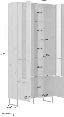 Home affaire Highboard »Sardinia« Vitrine, Breite 84cm