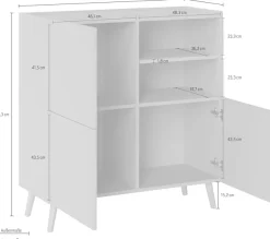 Home affaire Highboard »Scandi« Höhe 105 cm
