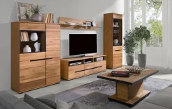 Home affaire Highboard Schwarze Elemente, viel Stauraum, Türen mit dampfer, Wohnzimmer