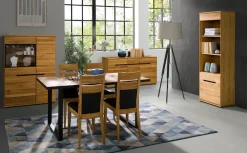 Home affaire Highboard Schwarze Elemente, viel Stauraum, Türen mit dampfer, Wohnzimmer