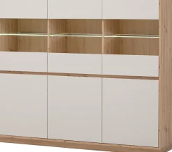 Home affaire Highboard »Sonora, moderner Schrank, Stauraumelement in Eiche Artisan, Kommode« filigrane Rahmenoptik, ausreichend Stauraum, vielseitig einsetzbar