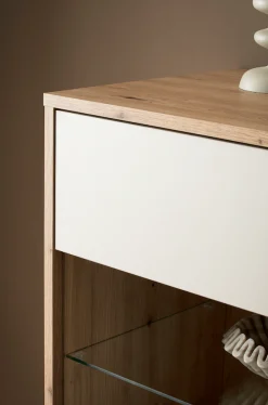 Home affaire Highboard »Sonora, moderner Schrank, Stauraumelement in Eiche Artisan, Kommode« filigrane Rahmenoptik, ausreichend Stauraum, vielseitig einsetzbar