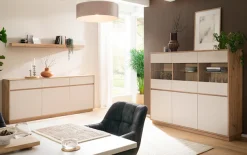 Home affaire Highboard »Sonora, moderner Schrank, Stauraumelement in Eiche Artisan, Kommode« filigrane Rahmenoptik, ausreichend Stauraum, vielseitig einsetzbar