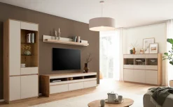 Home affaire Highboard »Sonora, moderner Schrank, Stauraumelement in Eiche Artisan, Kommode« filigrane Rahmenoptik, ausreichend Stauraum, vielseitig einsetzbar