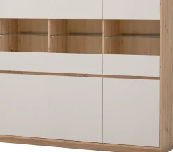 Home affaire Highboard »Sonora, moderner Schrank, Stauraumelement in Eiche Artisan, Kommode« filigrane Rahmenoptik, ausreichend Stauraum, vielseitig einsetzbar