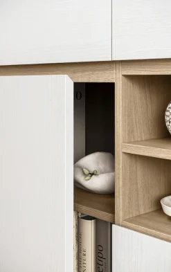 Home affaire Highboard »Stranda, moderner Schrank, Stauraumelement im Scandic-Style« elegante Rahmenoptik, ausreichend Stauraum, vielseitig einsetzbar