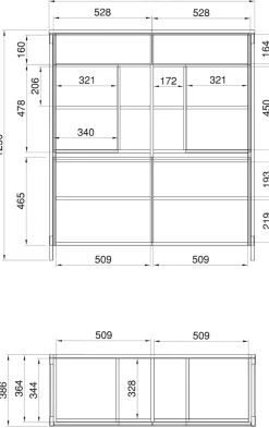 Home affaire Highboard »Stranda, moderner Schrank, Stauraumelement im Scandic-Style« elegante Rahmenoptik, ausreichend Stauraum, vielseitig einsetzbar