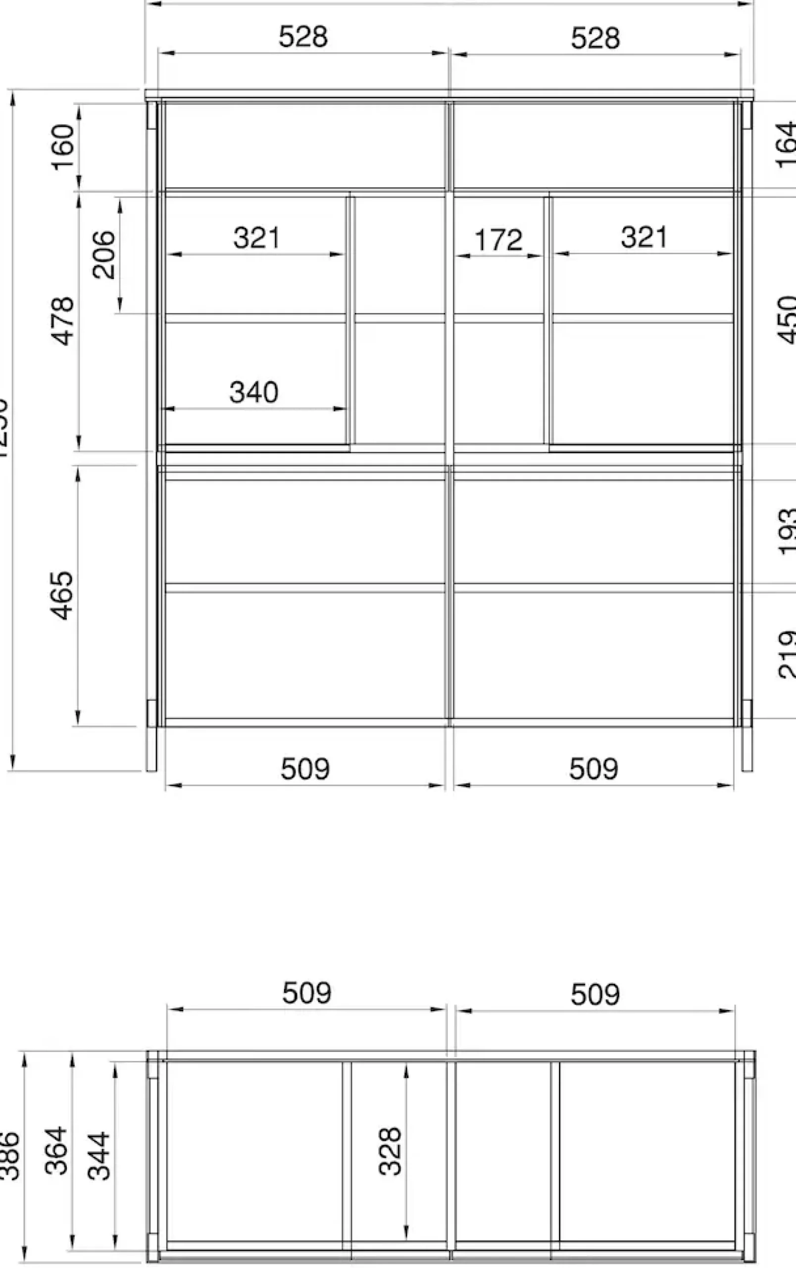 Home affaire Highboard »Stranda, moderner Schrank, Stauraumelement im Scandic-Style« elegante Rahmenoptik, ausreichend Stauraum, vielseitig einsetzbar